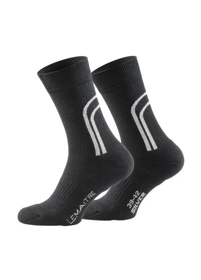 LINDOR BLACK hard-wearing & comfortable crew sock