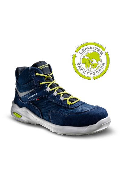 Ecodesigned safety footwear PLANET HAUT BLEU S3S