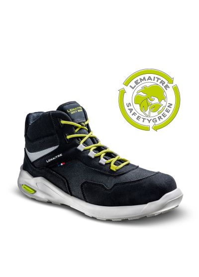 Ecodesigned safety footwear PLANET HAUT NOIR S3S
